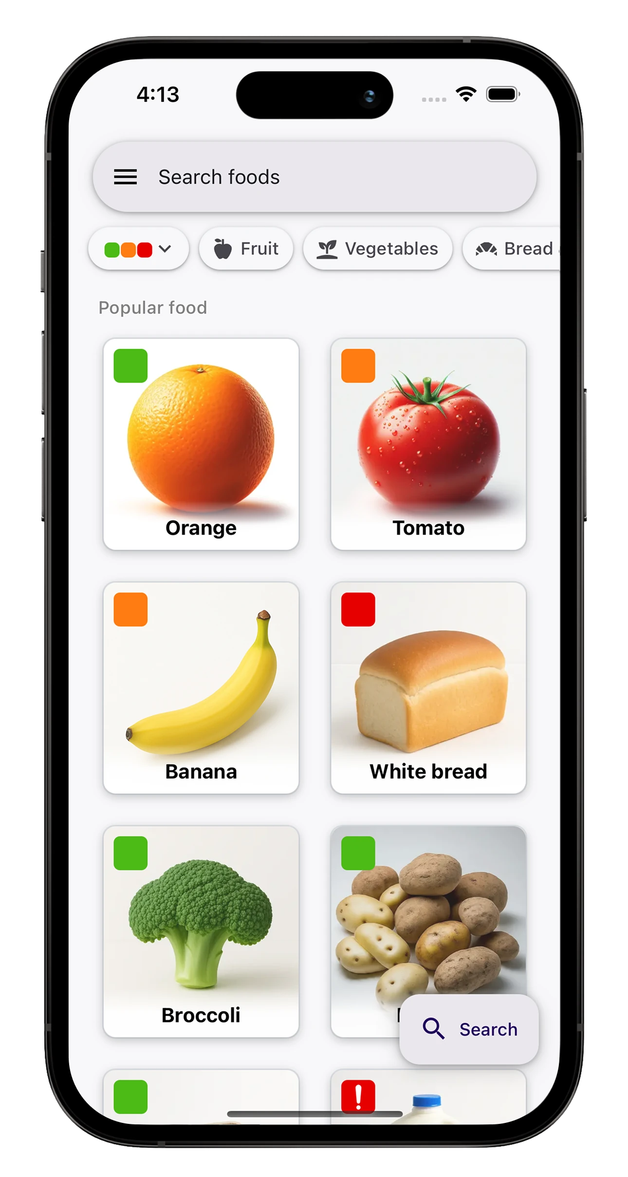 Fodmate app home screen
